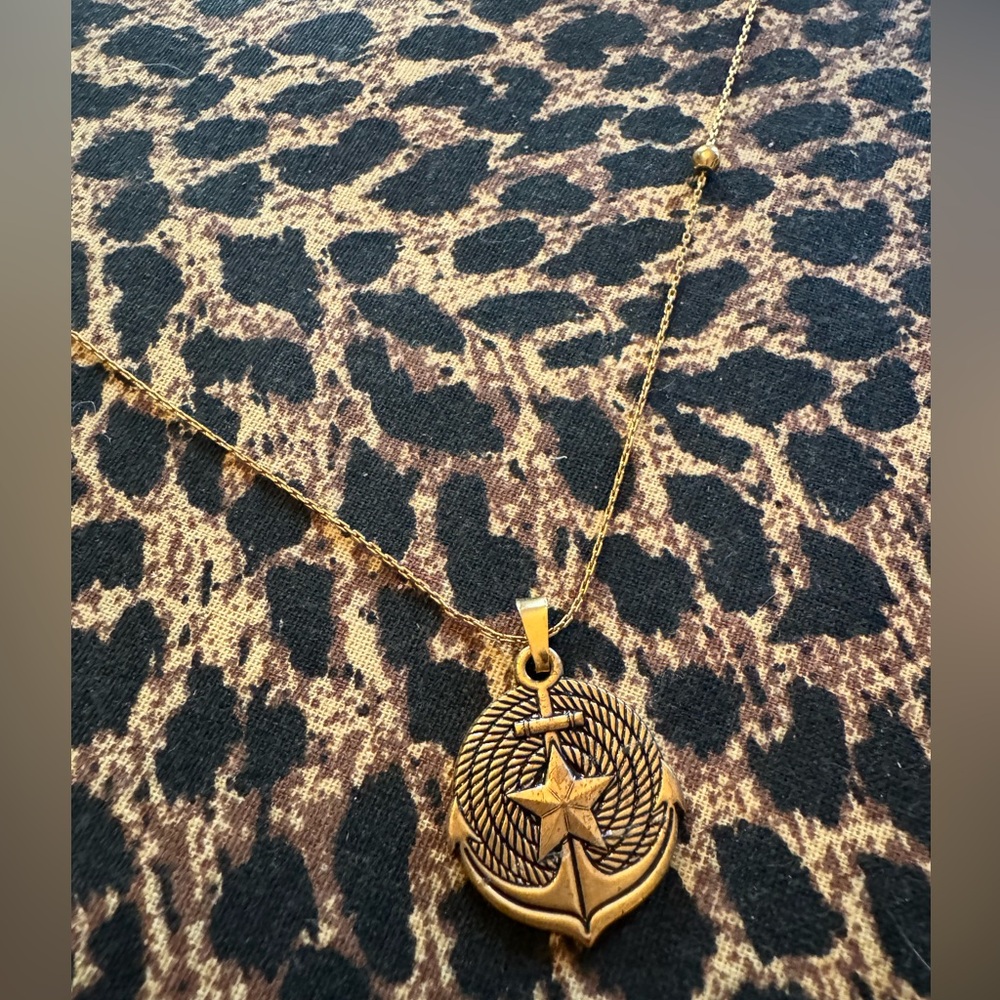 Alex and Ani Anchor Adjustable Necklace 2016 Gold 16”-26”